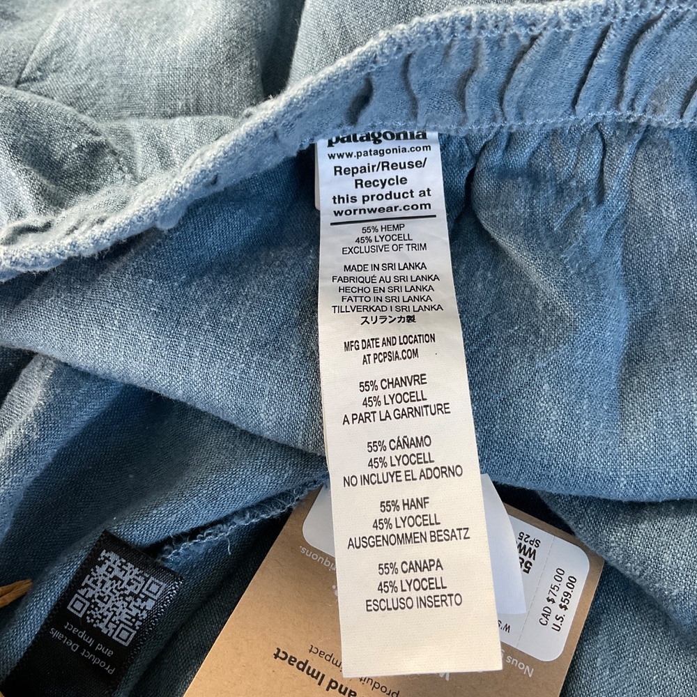 Patagonia Garden Island Hemp Short NWT - Picture 6 of 7